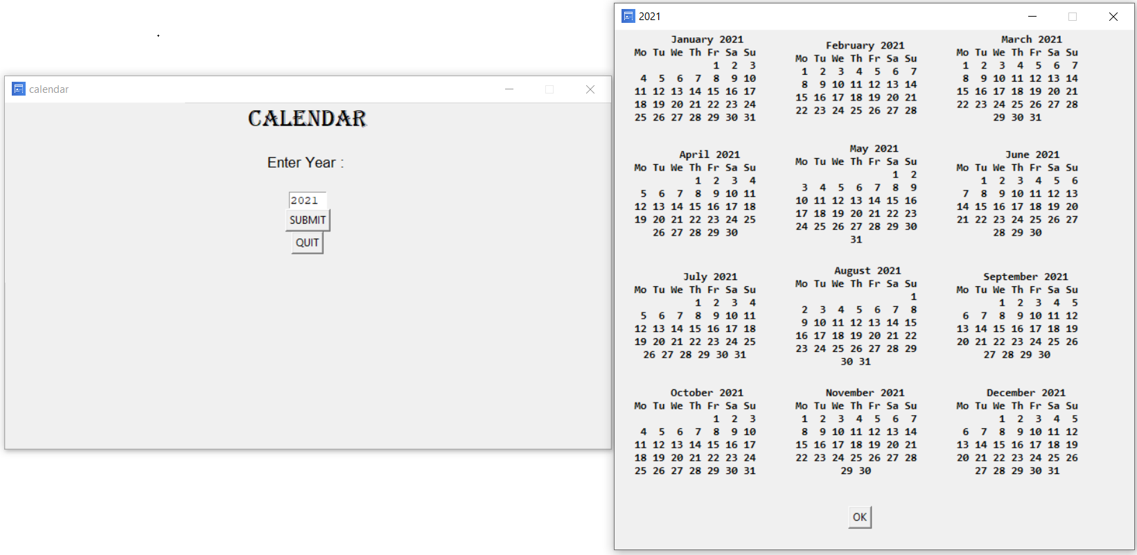 Calendar
